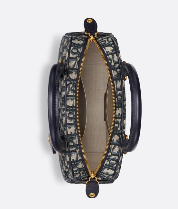 ディオール Dior D-Vibeボウリングバッグ オブリークジャカード